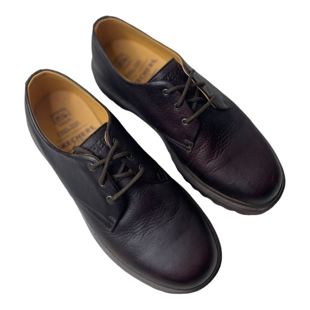 Vintage Y2K Skechers Men’s Brown Leather Oxford Shoes - Picture 8 of 9
